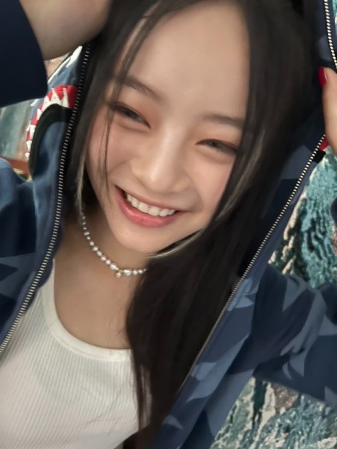 급전 할인(M) 베이프 스타 샤크 네이비 (인디고) 후드집업 상품이미지1