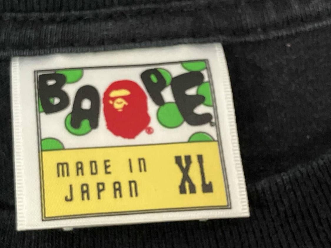 베이프 빅 에이프 헤드 롱슬리브 티셔츠 블랙 상품이미지5