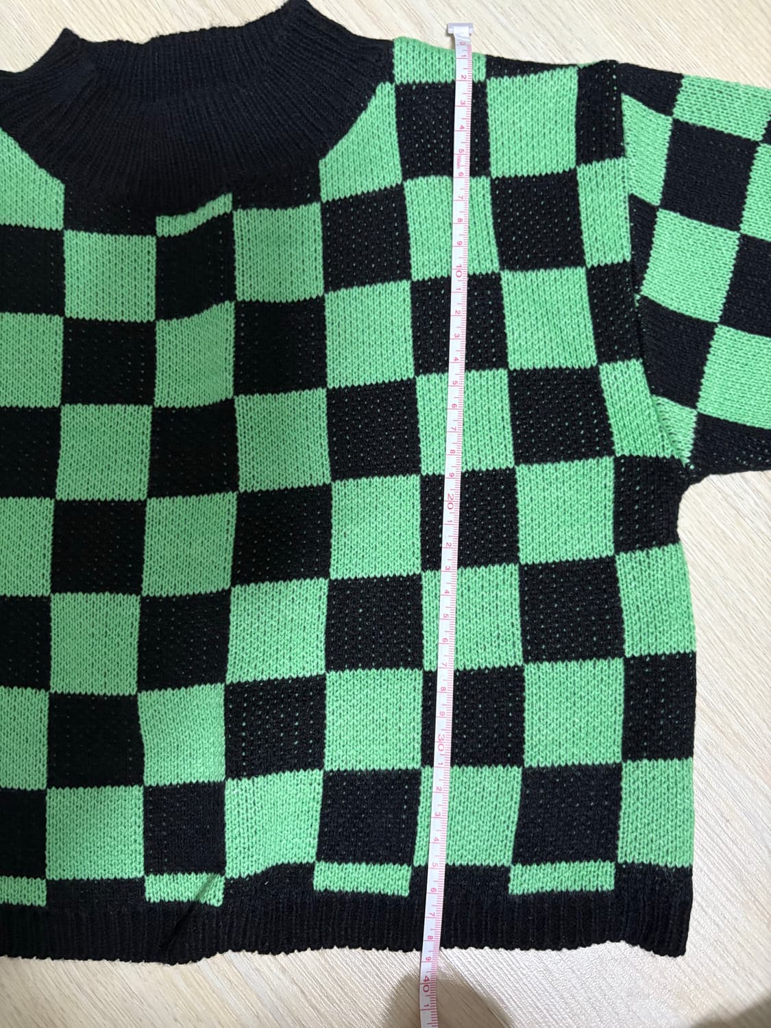 느와 체커보드 니트 상품이미지7