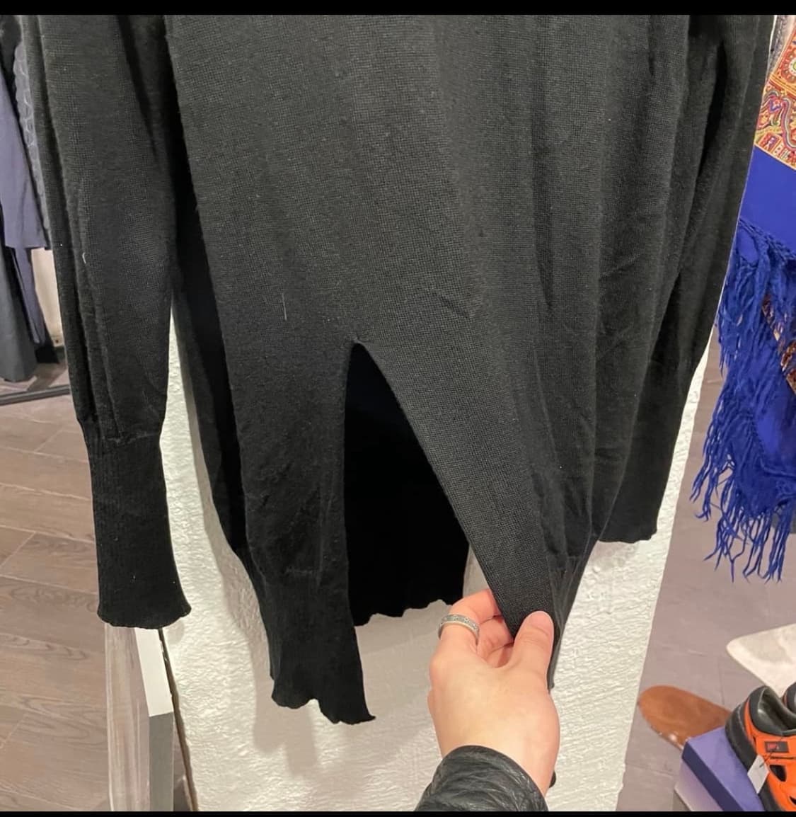 요지 야마모토 컷아웃 니트 상품이미지2