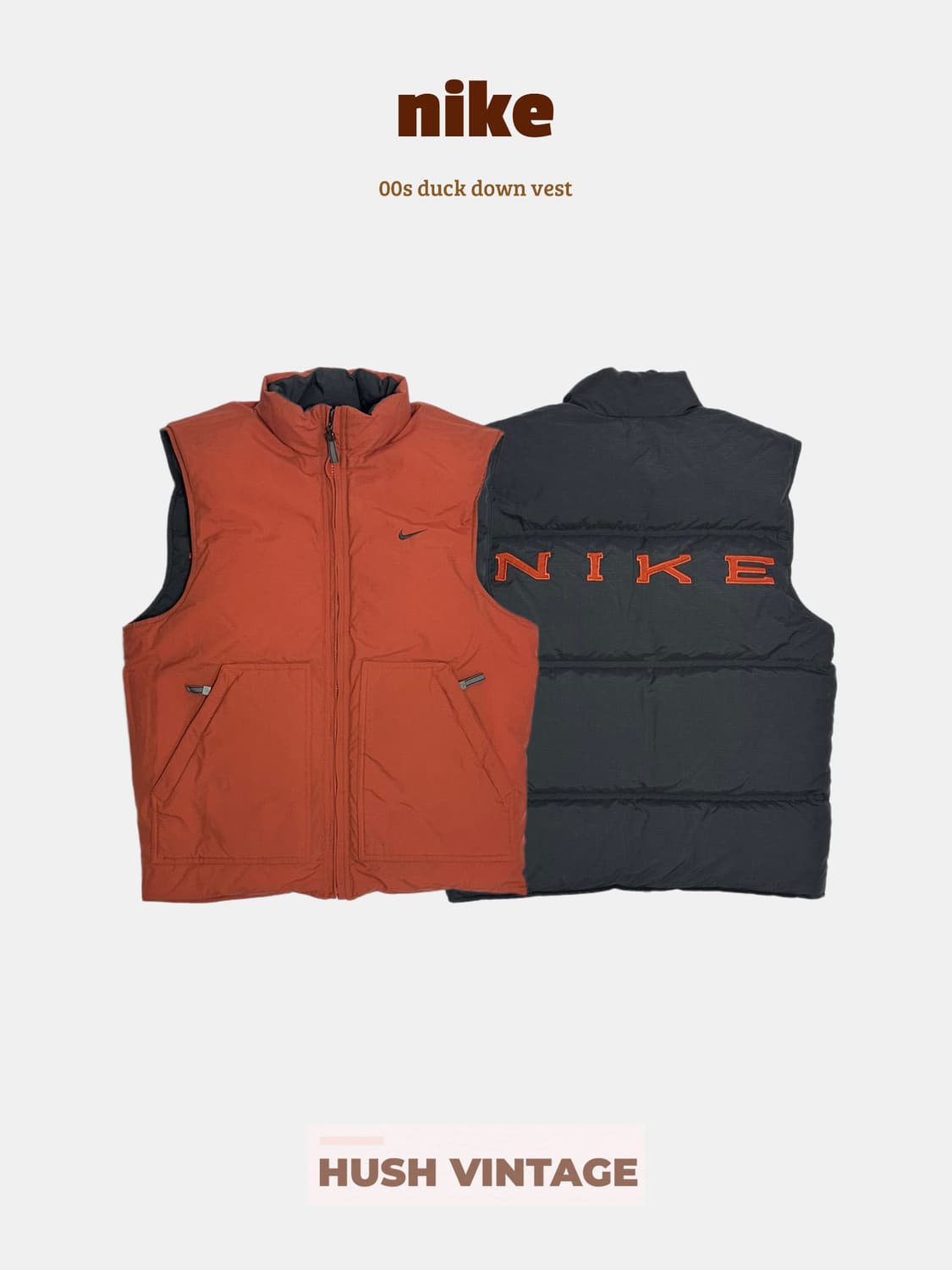 나이키 00s 리버서블 스펠아웃 덕다운 패딩조끼 상품이미지1