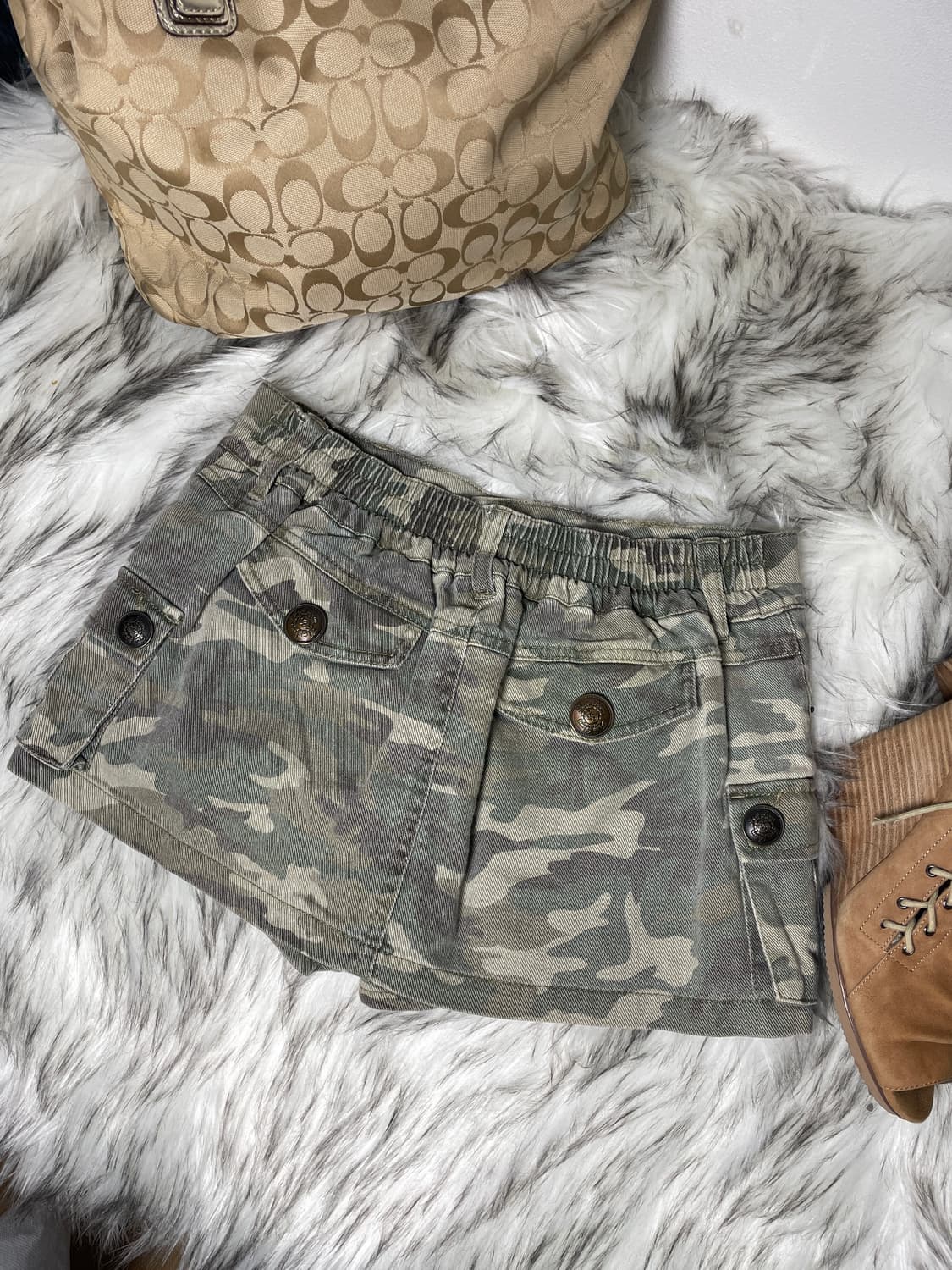 카모 밀리터리 치마 바지 상품이미지3