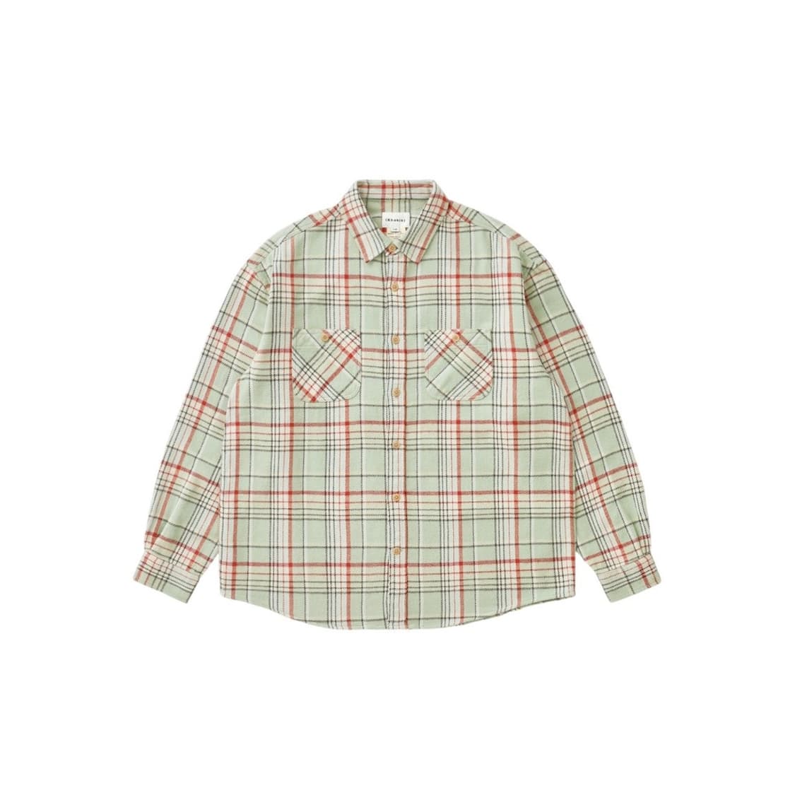 Khakis Brushed Plaid Shirt Pale Green 상품이미지3