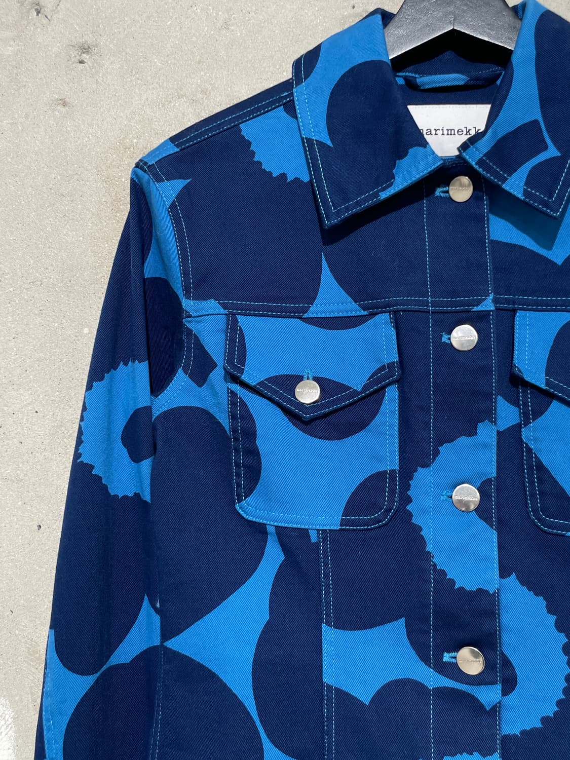 마리메꼬 블루 우니꼬 트윈 포켓 자켓 상품이미지2