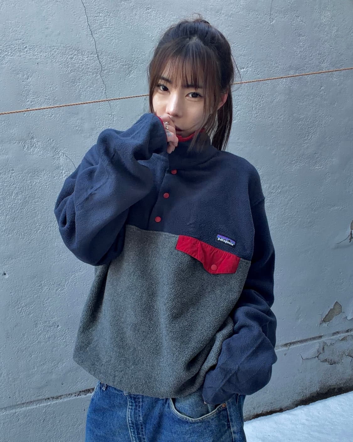 90s PATAGONIA synchilla fleece pullover 상품이미지4