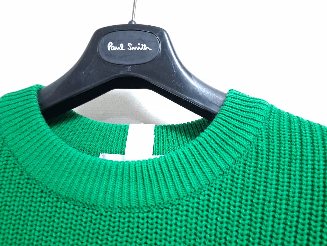 코모도 러브 니트 그린색 검정영문자수로고 오버핏 95 상품이미지3