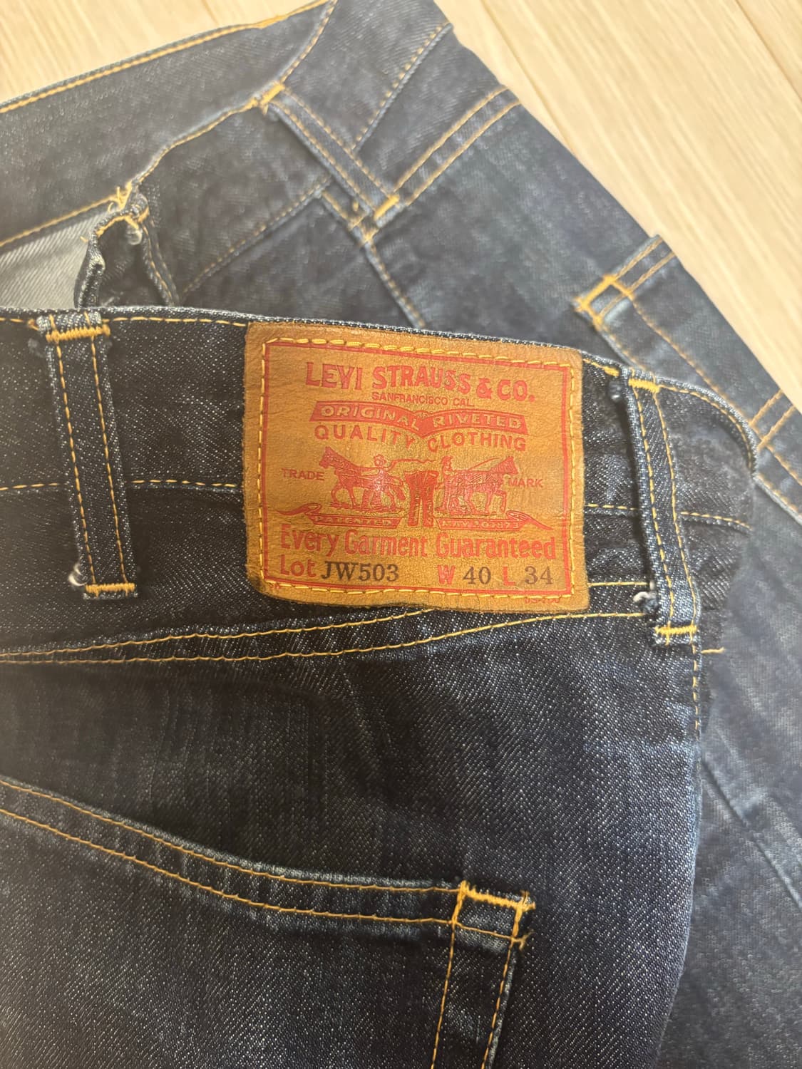 준야와타나베 앞 절개 데님  상품이미지4