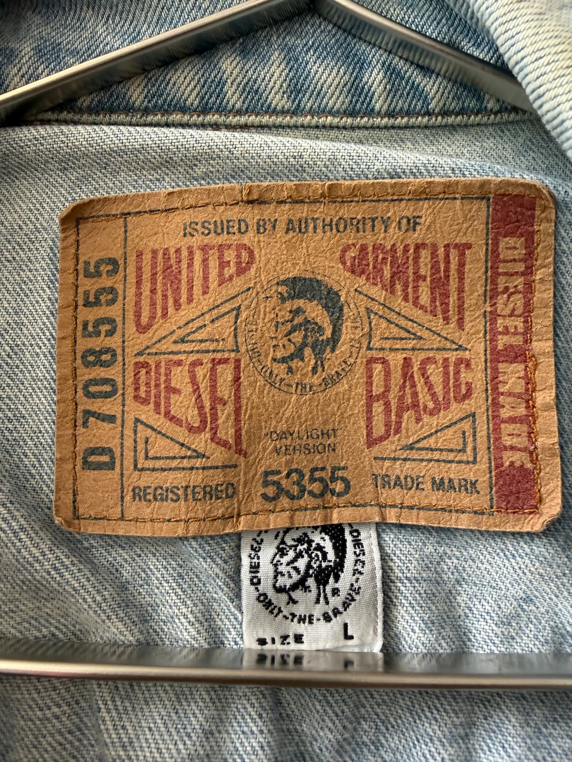 90s DIESEL Star Series 데님 트러커 자켓 L  상품이미지4