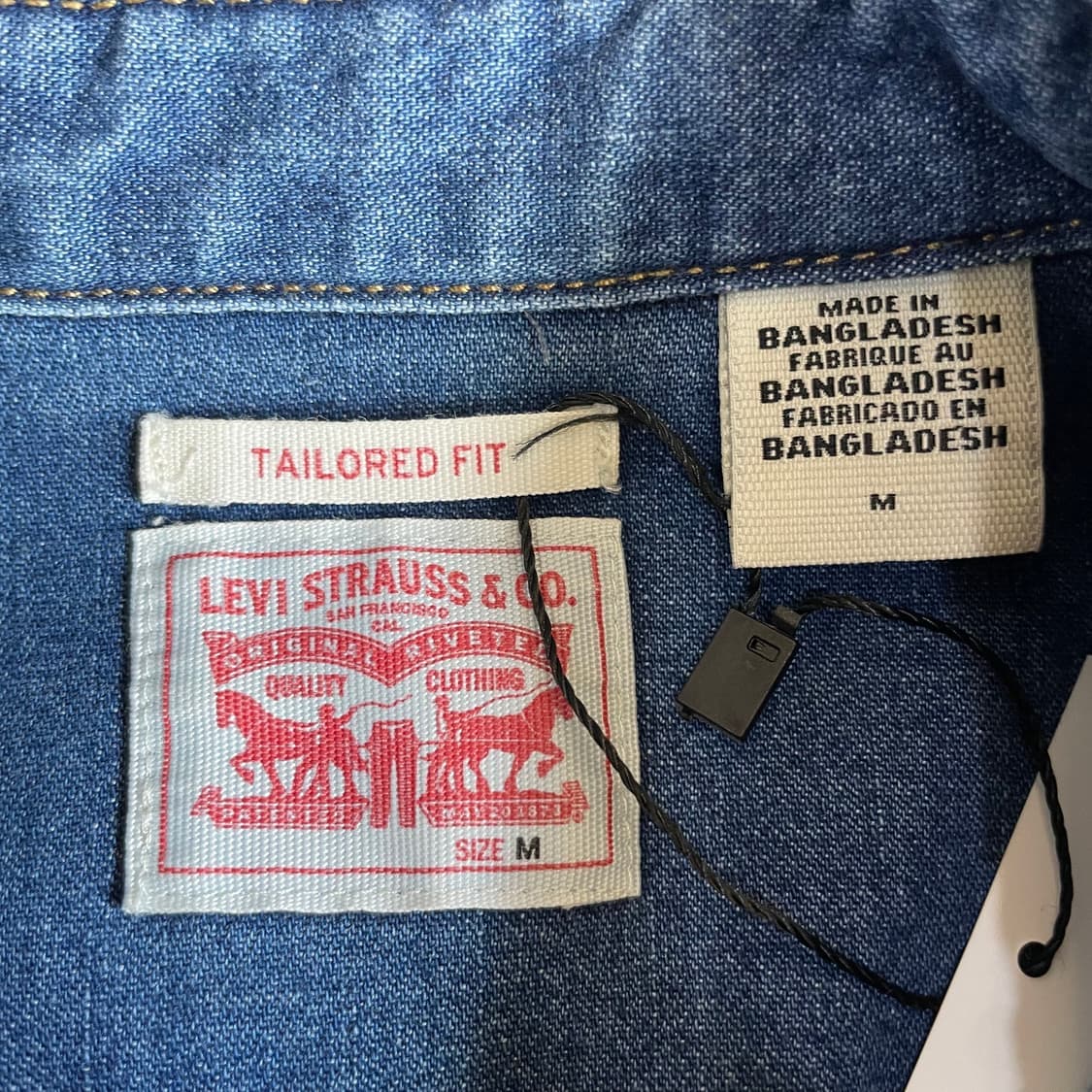 리바이스 테일러드핏 웨스턴 데님 긴팔 셔츠 M 상품이미지4