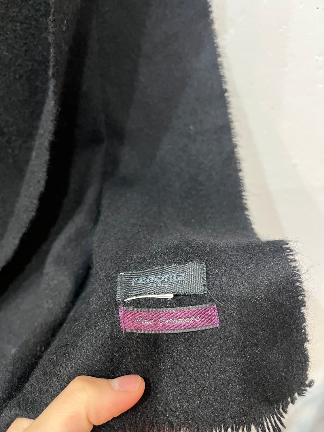 캐시미어100% 머플러 블랙 상품이미지4