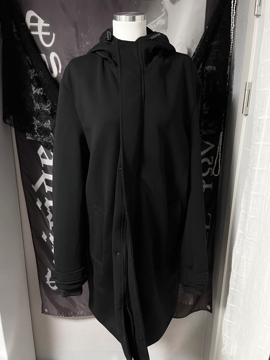 자라 블랙후드롱코트집업 요지야마모토남녀공용유니섹스다크웨어아방가르드 상품이미지3