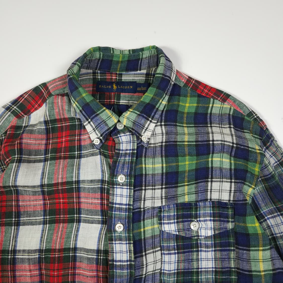 폴로 랄프로렌 린넨 체크 셔츠 상품이미지2
