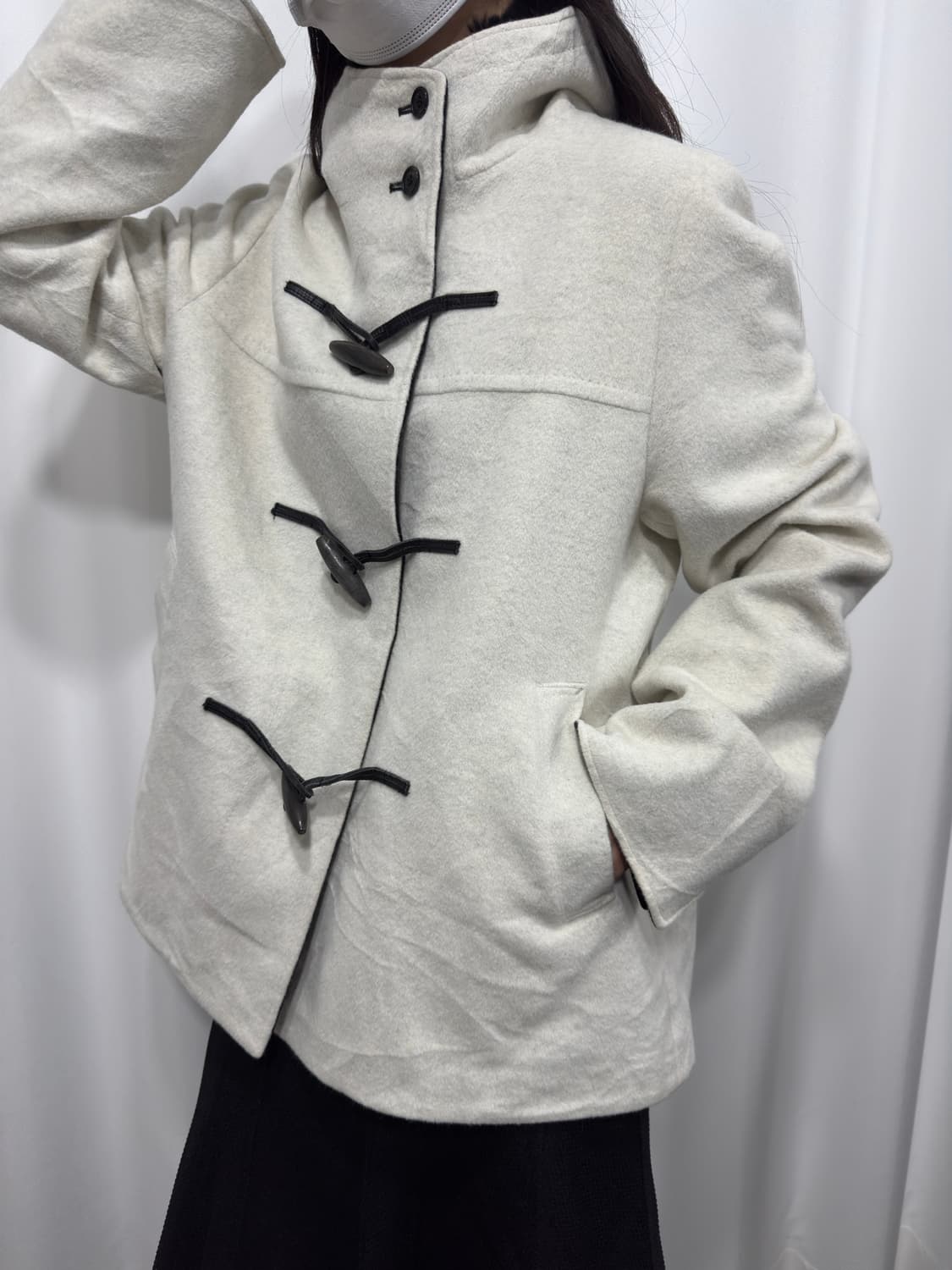 kiyoko takase white hood duffle coat 상품이미지4