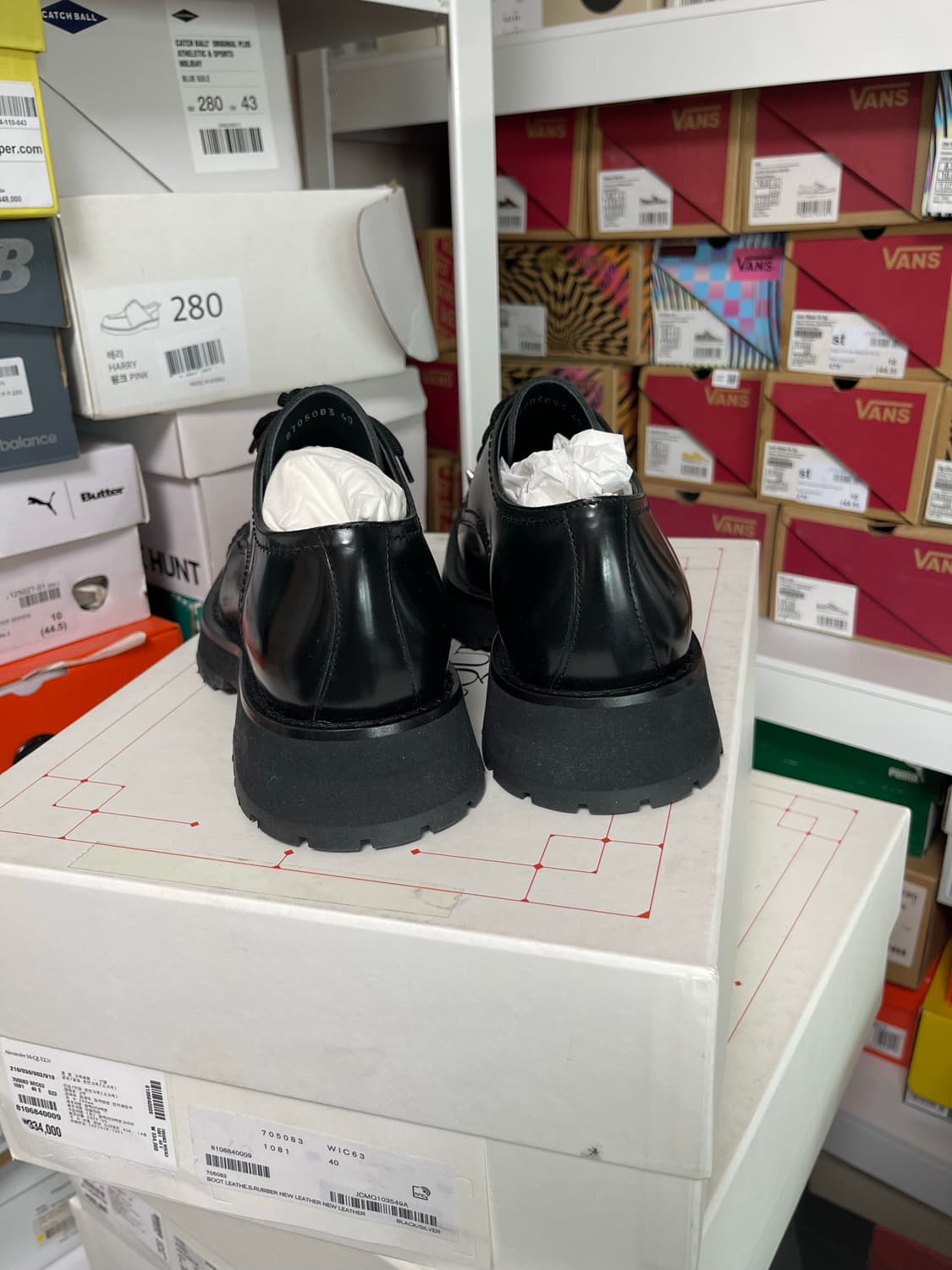 40)알렉산더맥퀸 스터드 블랙 더비슈즈 상품이미지4