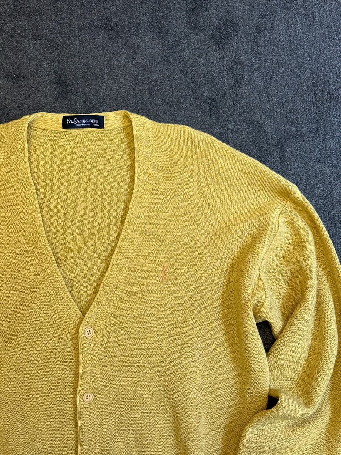 Yves Saint Laurent 옐로우 가디건 100 상품이미지2