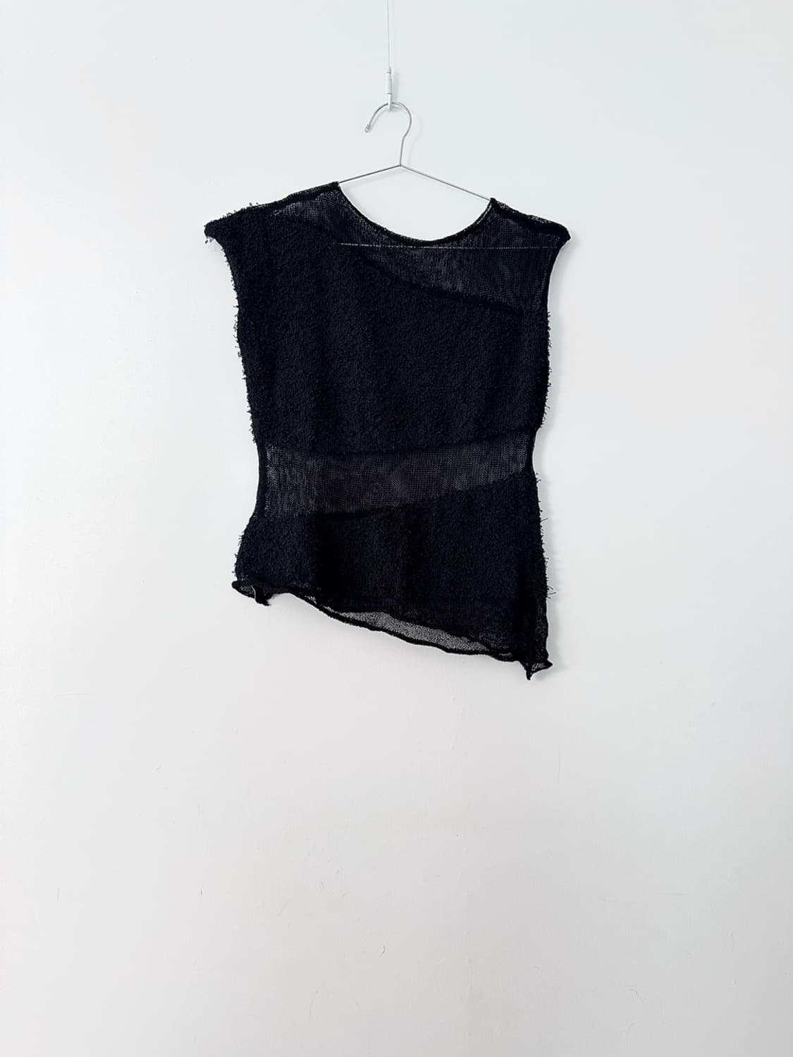 Boucle unbalanced sleeveless knit 상품이미지1