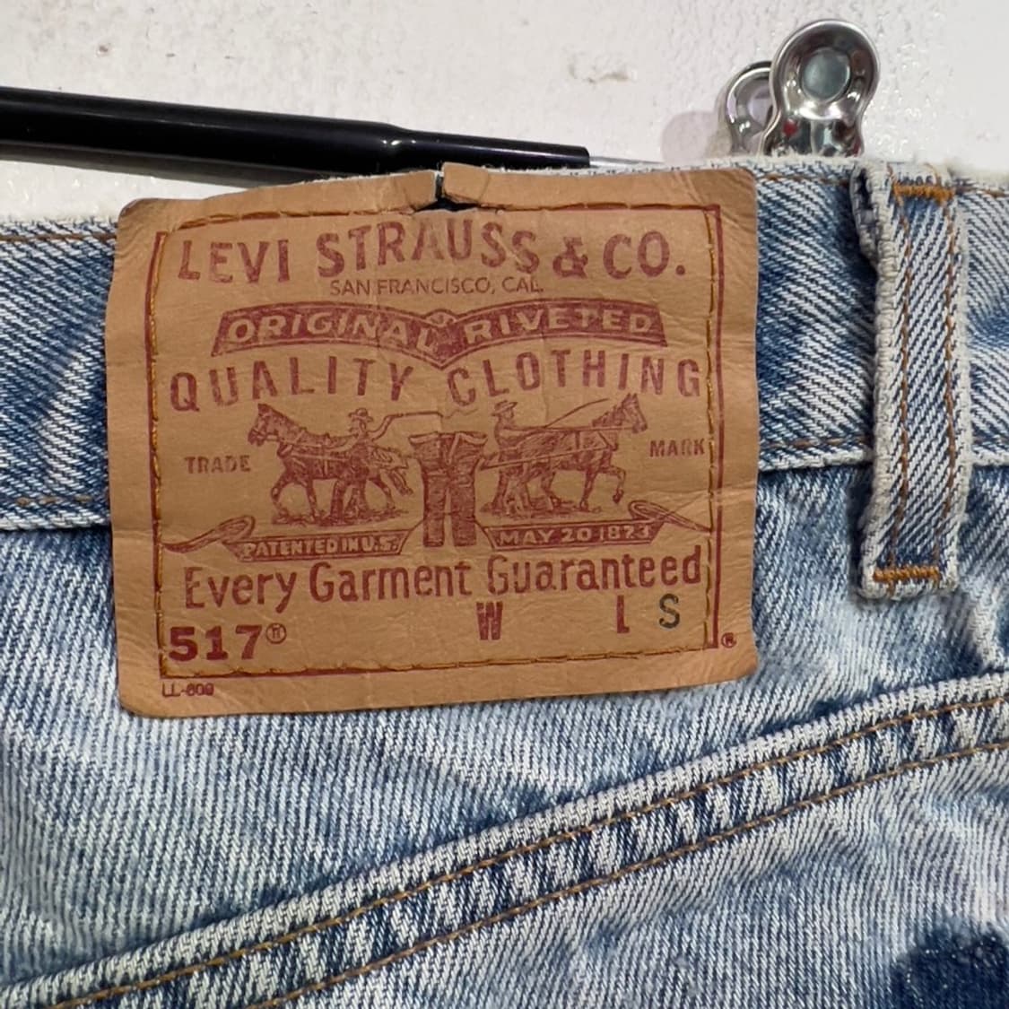 리바이스 517 데님 핫팬츠 상품이미지5