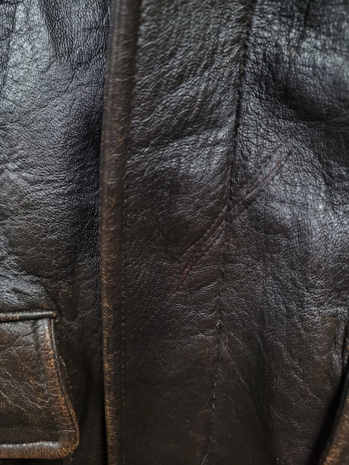 Vintage Polo Club Leather Bomber Jacket 상품이미지4