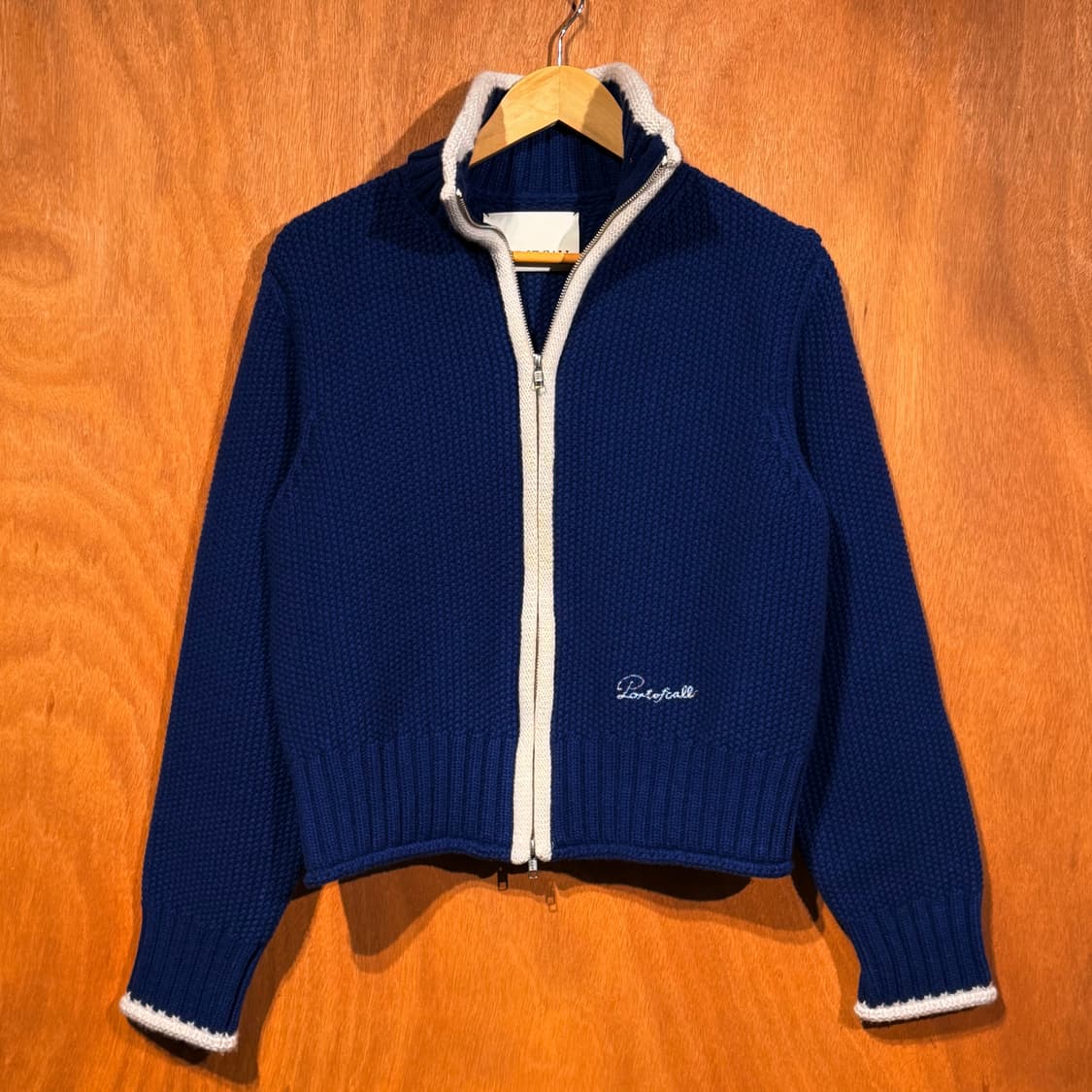 포트오브콜 헤비 캐시미어 니트 집업 피셔맨 상품이미지1