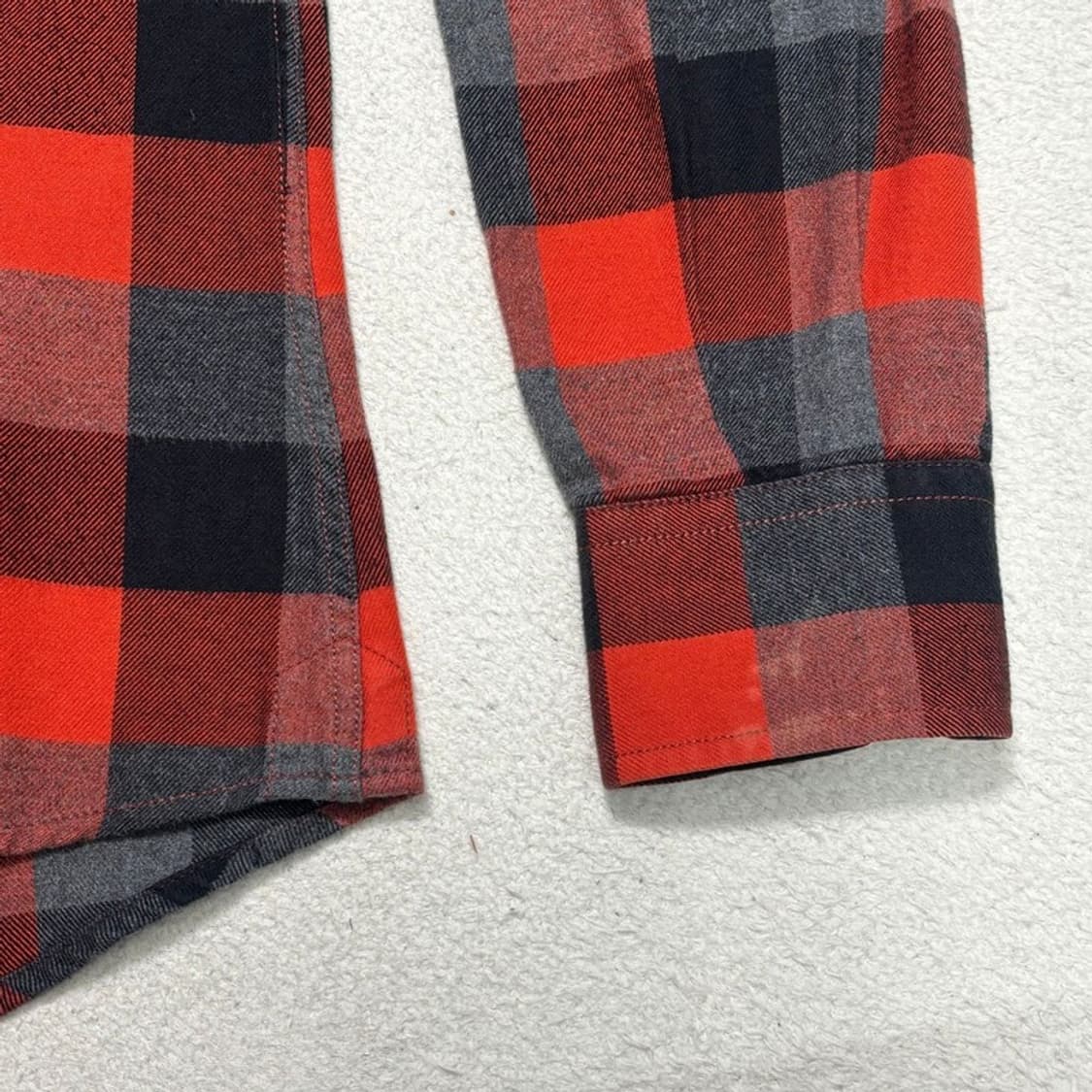 LACOSTE 긴팔 체크셔츠 오렌지 40 상품이미지3