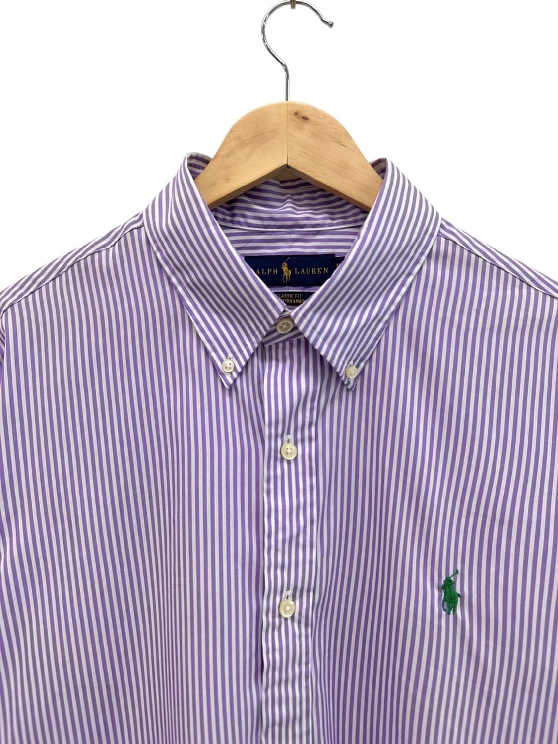 폴로 스트라이프 셔츠 퍼플&화이트 (XL~2XL)  상품이미지2