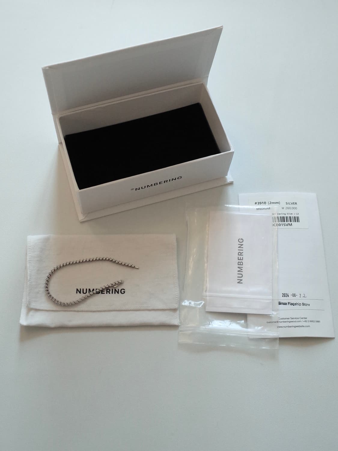 넘버링 #3910 테니스 팔찌 2mm (착용사진 O) 상품이미지3