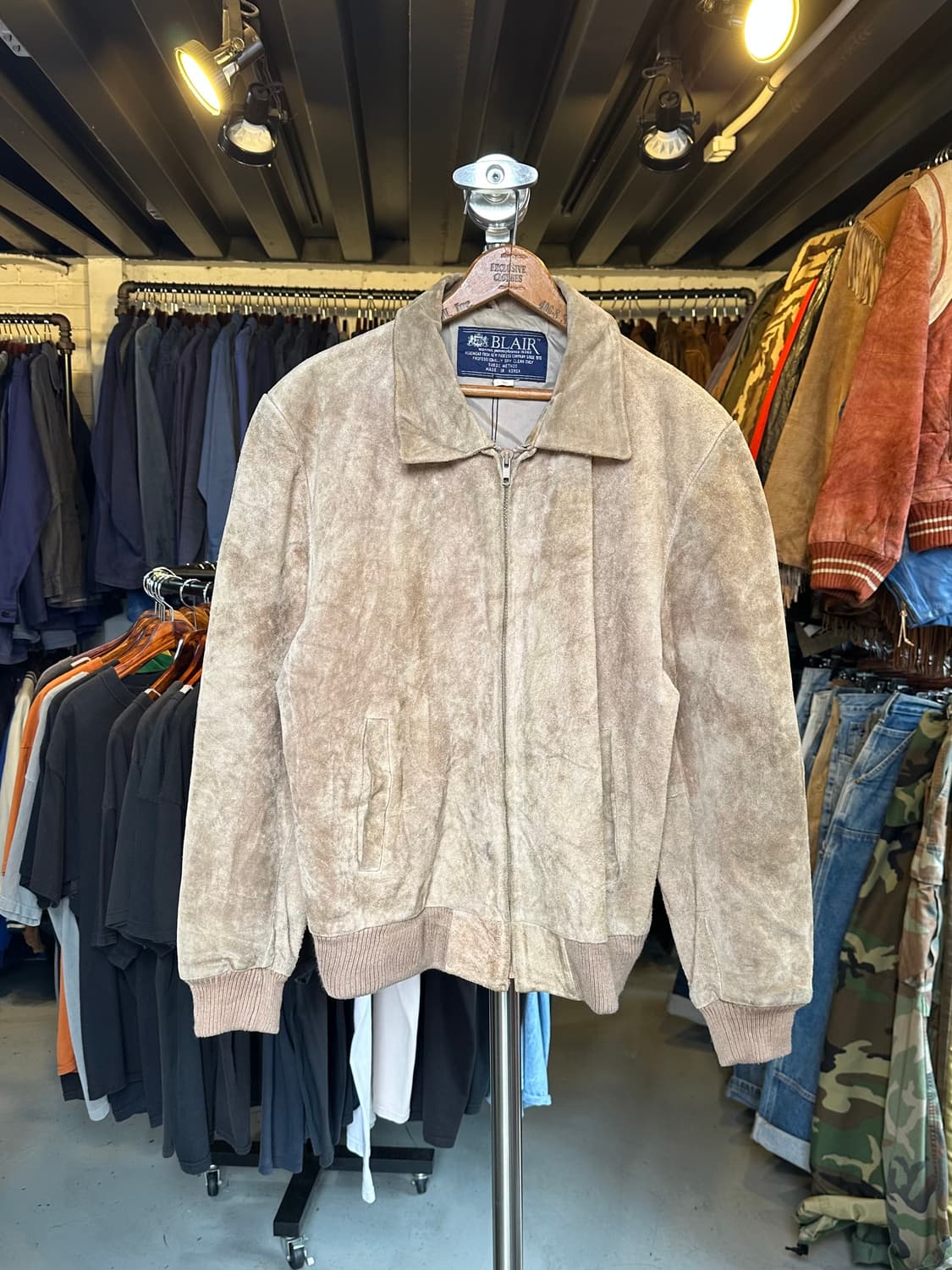 90s 리얼 레더 스웨이드 플라이트 자켓 made in korea 상품이미지1