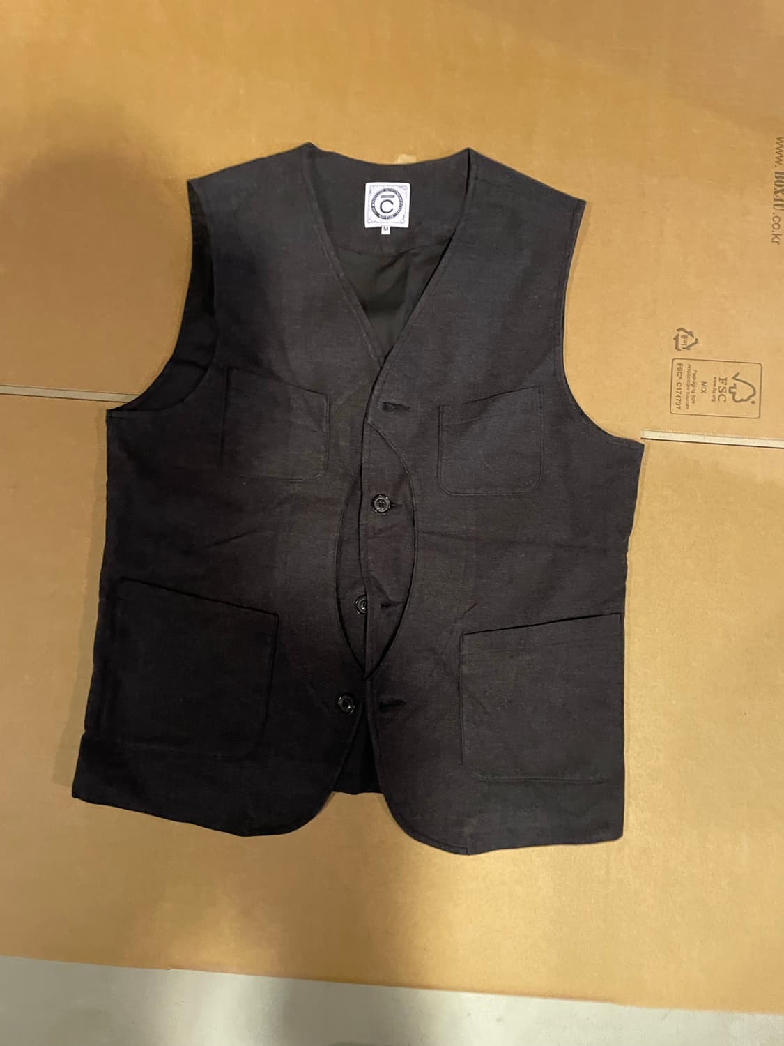 커버낫 헤링본 셋업 베스트 M 95-100 상품이미지1