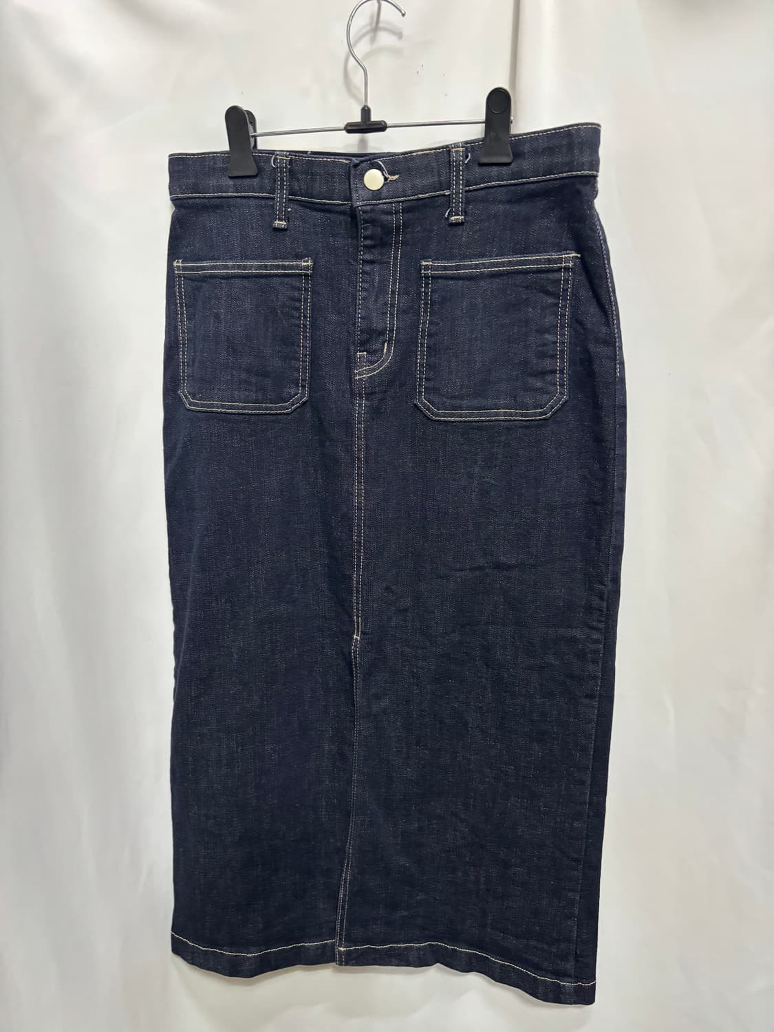 하울룩(Howluk)생지 데님 진청 롱스커트 L 상품이미지1