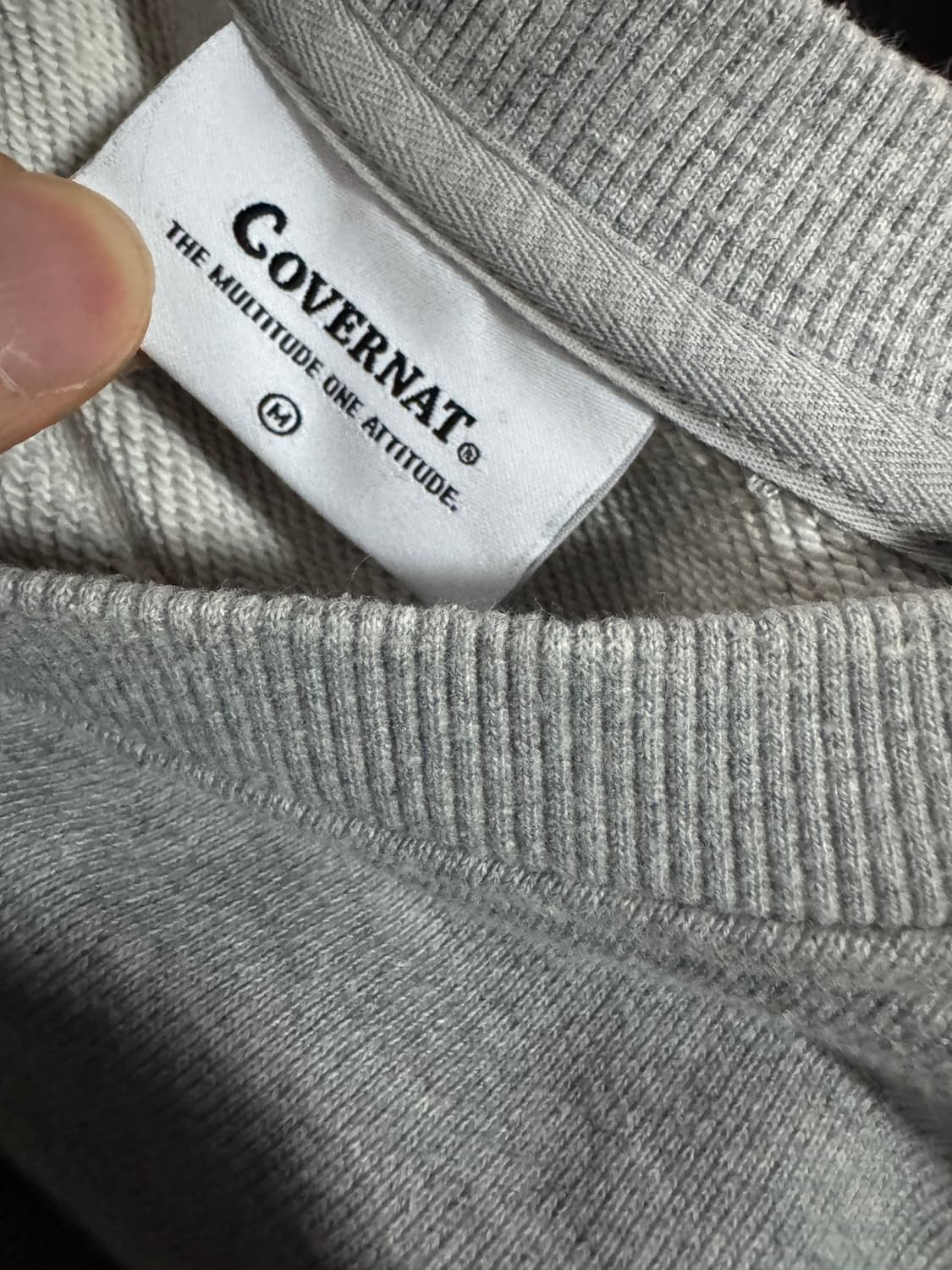 커버낫 스펠아웃 트레이닝 스웻 맨투맨 M 그레이 상품이미지3