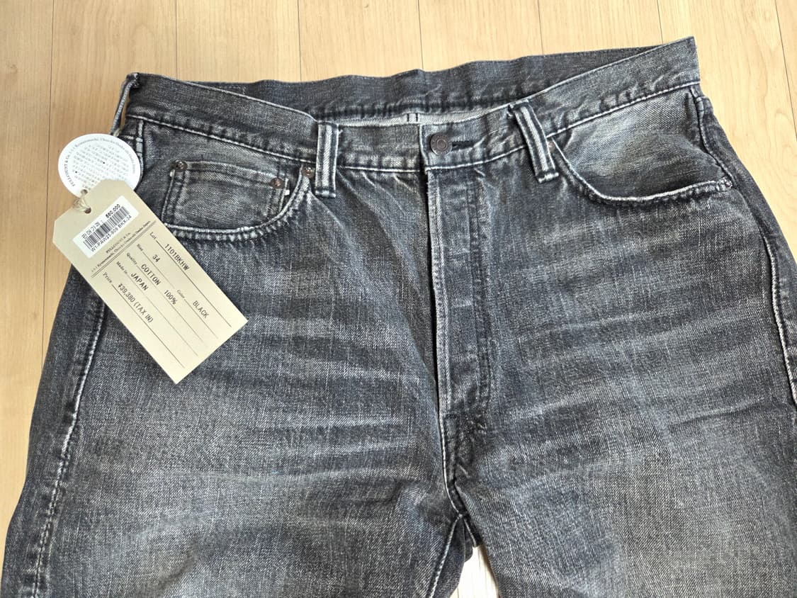 풀카운트 1101BKHW 13.7oz Straight 다트포드 블랙 34 상품이미지2