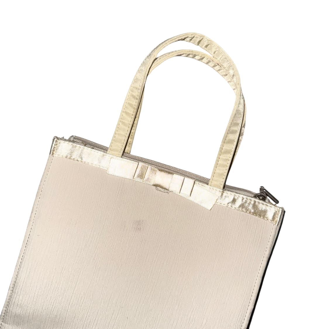 Beige ribbon square totebag 상품이미지3