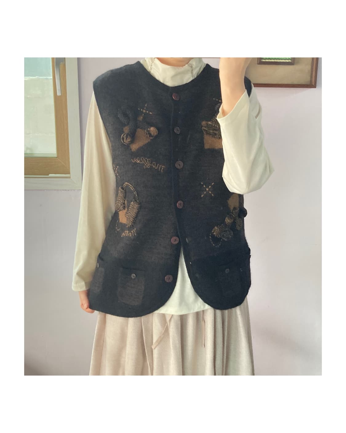 크리스마스 울 조끼 베스트 상품이미지3