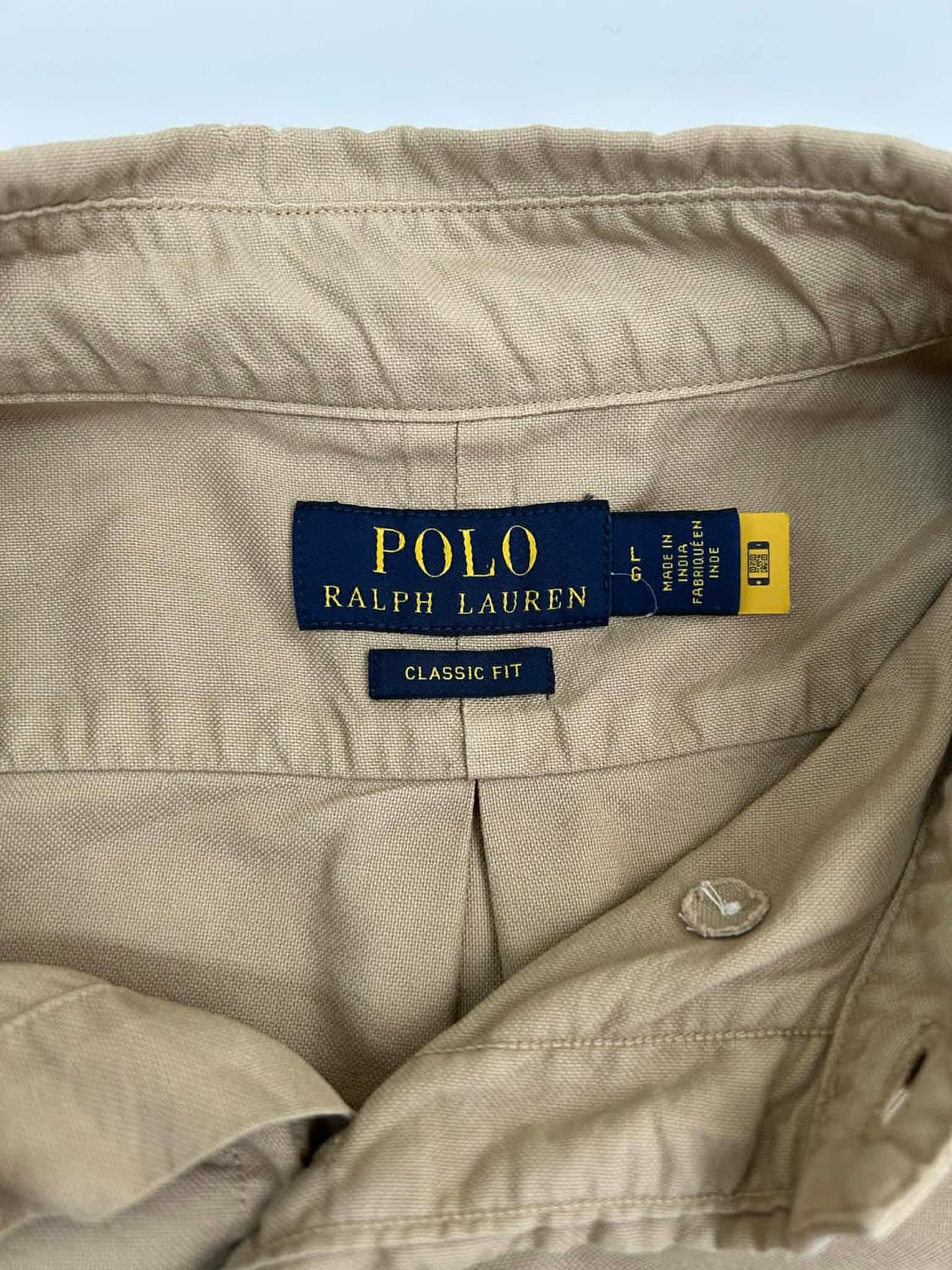 [L] 폴로 랄프로렌 신형 큐알 클래식핏 베이지 셔츠 상품이미지4