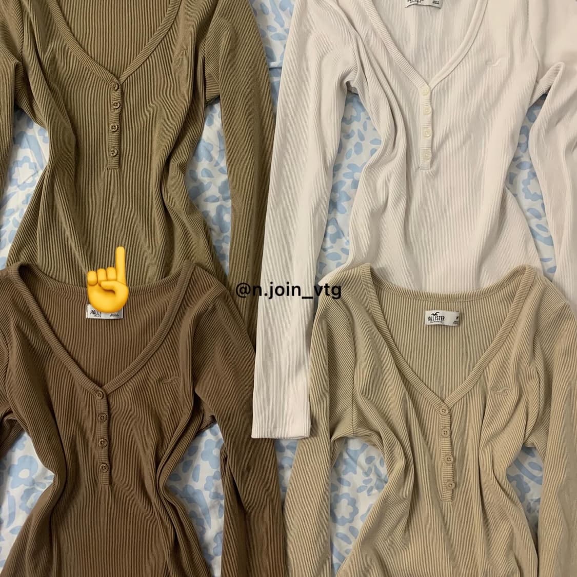 홀리스터 브라운 롱슬리브 아베크롬비 상품이미지4