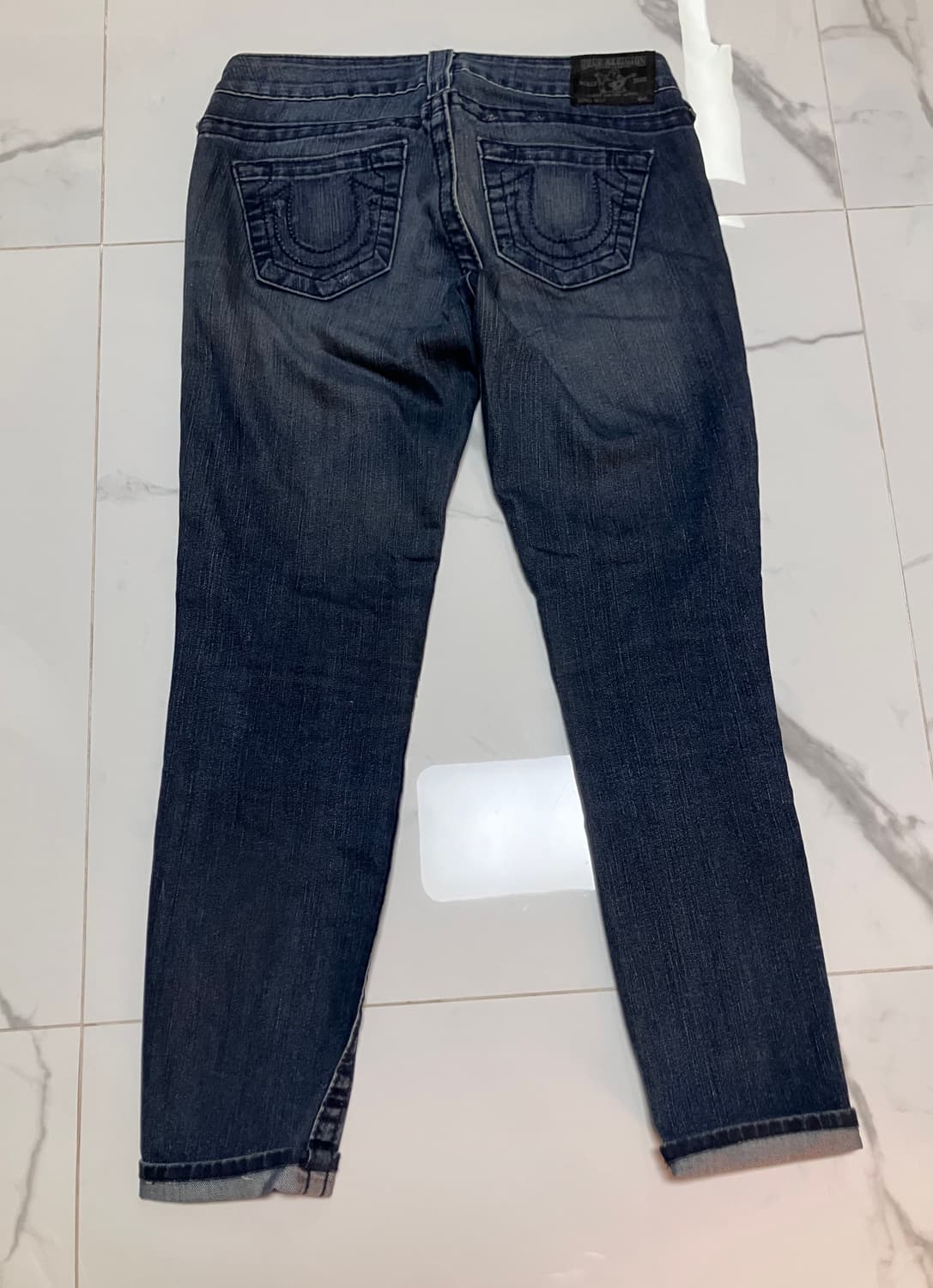 트루릴리젼 Holly 홀리 스키니 크롭 앵클진 인디고,다크워시 청바지 상품이미지2