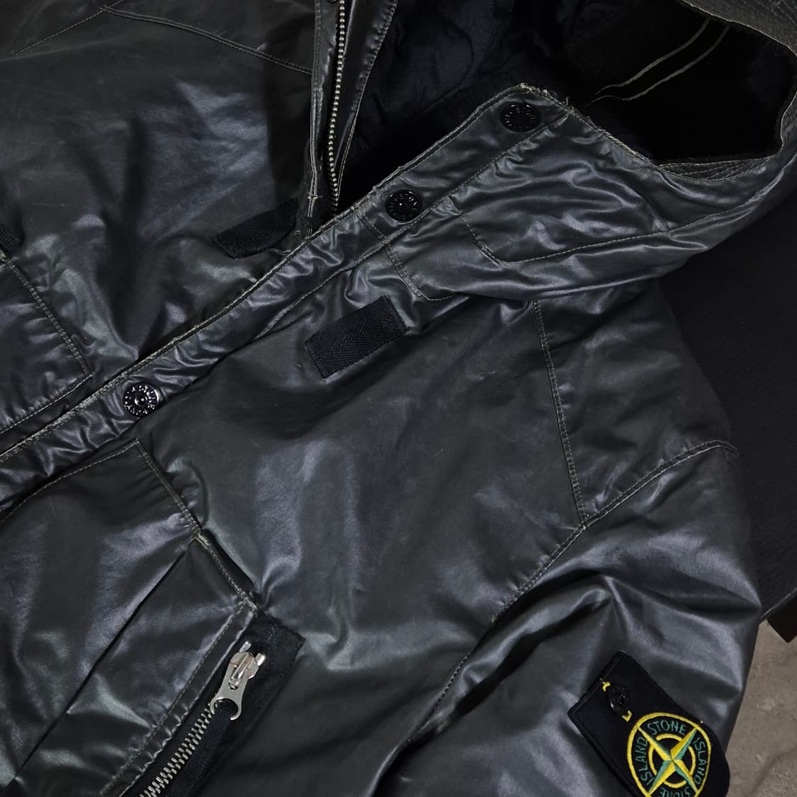 스톤아일랜드 왁스드 아이스 2 자켓 L사이즈 상품이미지4