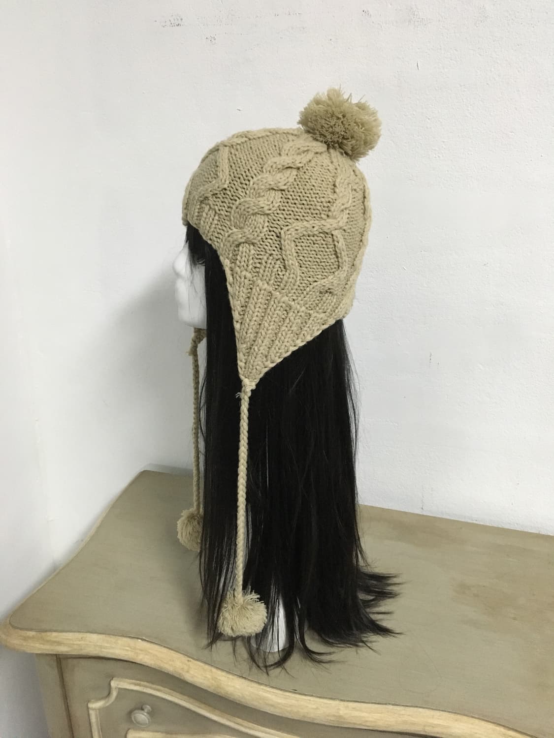  pom cable knit beanie 상품이미지1
