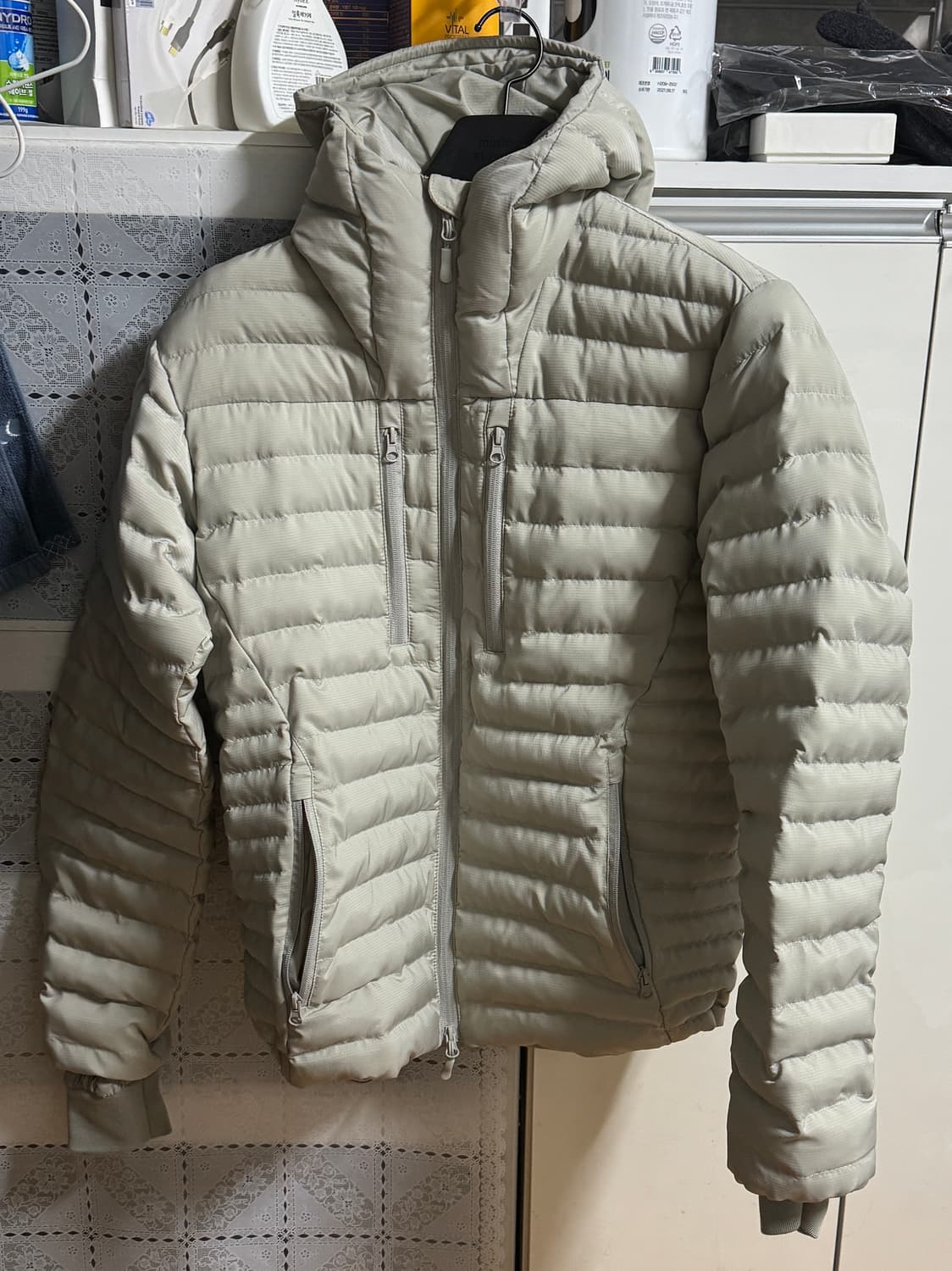 노이즈 라이트 경량 패디드 자켓 그레이 M사이즈 상품이미지2