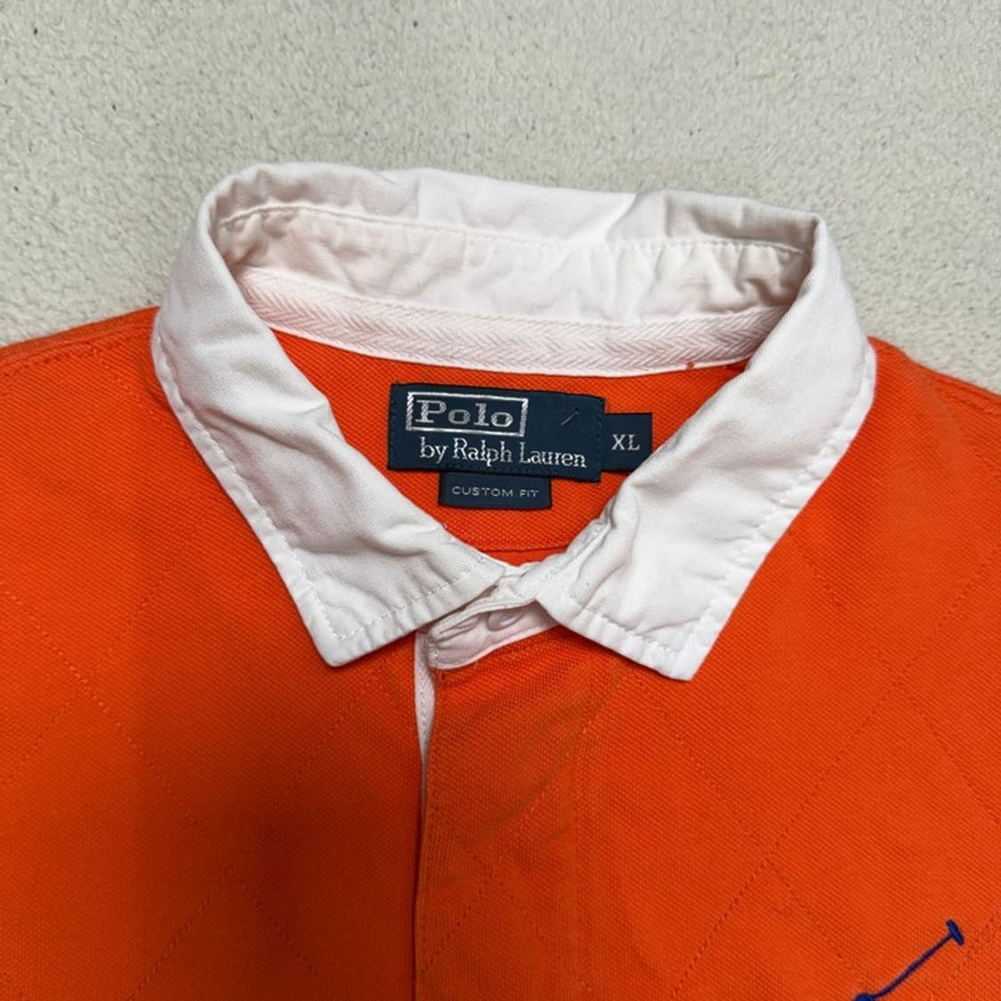 폴로 랄프로렌 빅포니 럭비 PK 카라 티셔츠 오렌지 XL 상품이미지6