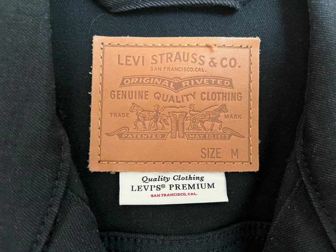 리바이스 블랙 데님 트러커 면자켓 M-L, 100 상품이미지4