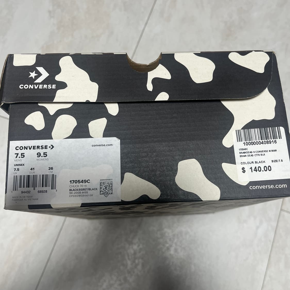 컨버스 x 브레인 데드 척 70 하이 블랙 260 상품이미지6
