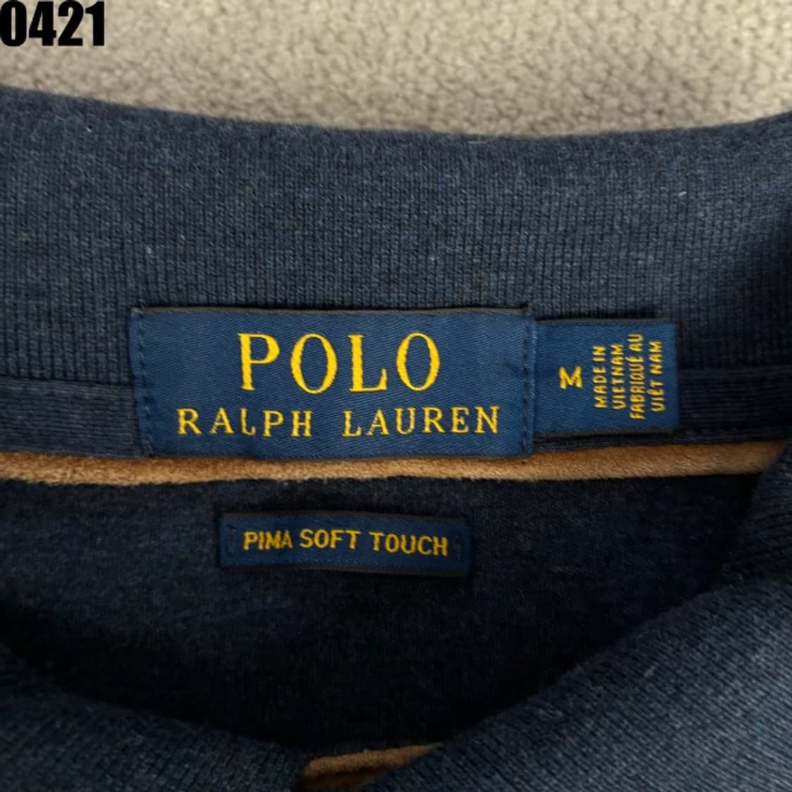 폴로 랄프로렌 네이비 긴팔 카라티 m 상품이미지2