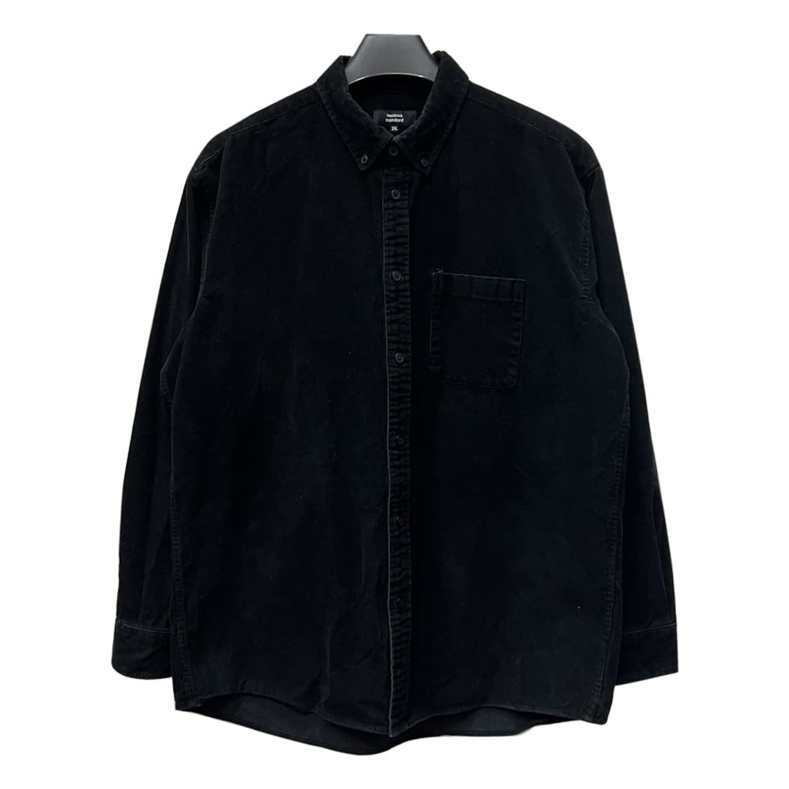 무신사 스탠다드 릴렉스핏 블랙 코듀로이 셔츠 2XL 상품이미지1