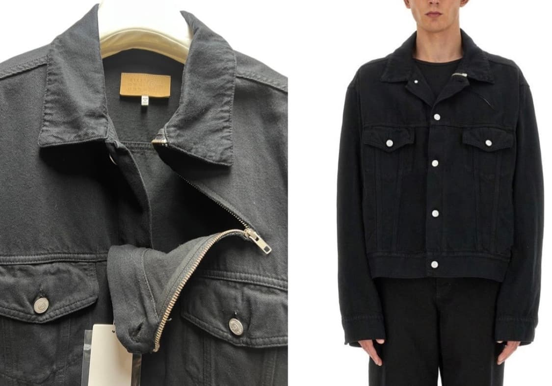 MM6 크롭데님 짚업/버튼플라이 트러커 상품이미지8