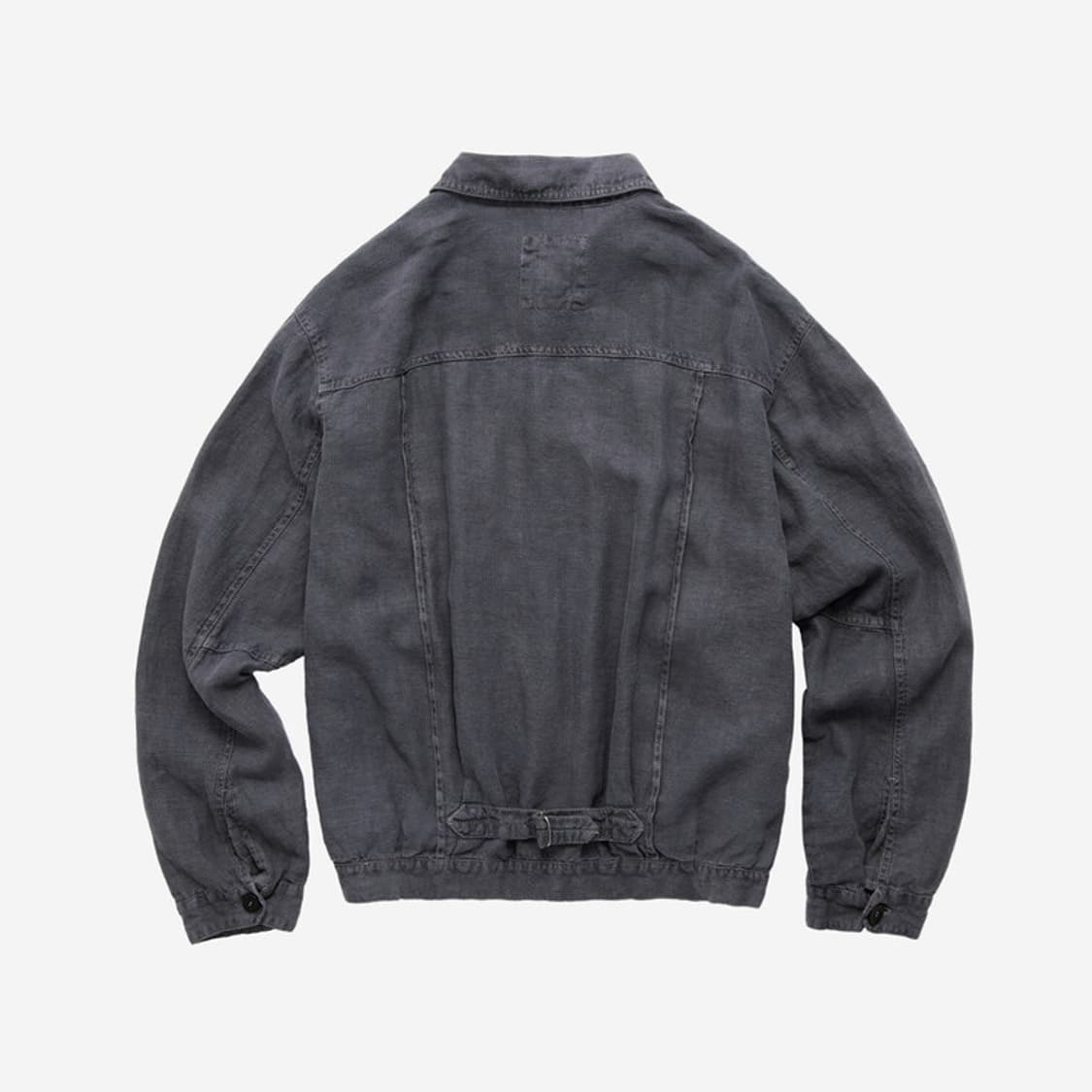 폴리테루 린넨 트러커 자켓 블루 상품이미지2