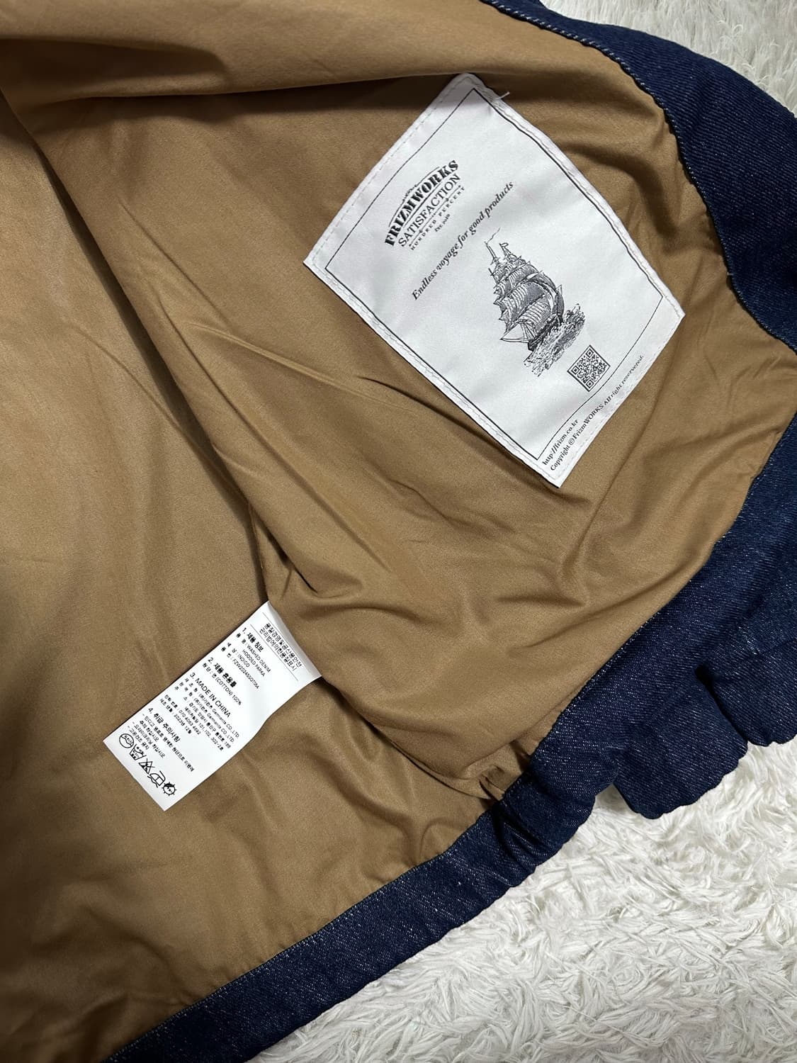 프리즘웍스 데님 후드 집업 M 상품이미지2