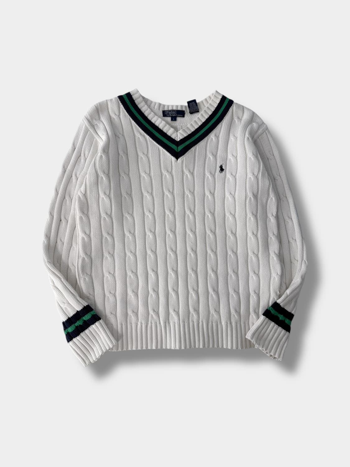 폴로 랄프로렌 00‘s 화이트 크리켓 코튼 니트 상품이미지1