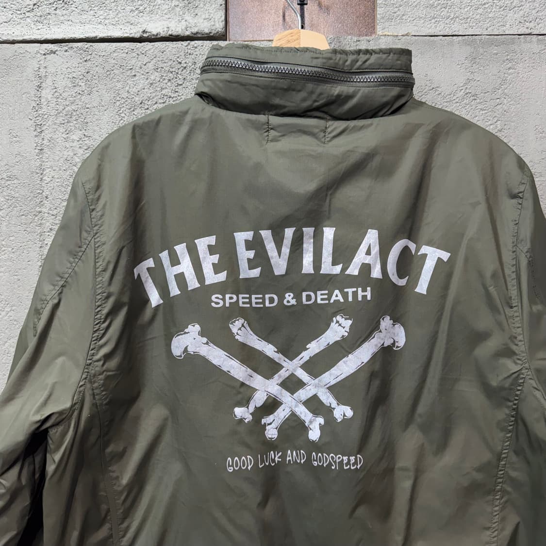 에빌액트 EVILACT 제팬 스컬 본 쉐르파 코치 자켓 (L)  상품이미지5