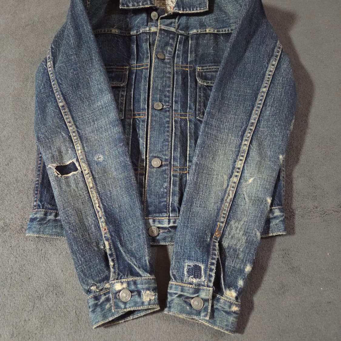 폴로 나바호 패치워크 디스트레스드 데님 자켓 xs 상품이미지7